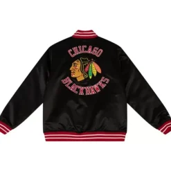 Mitchell & Ness Jackets & Outerwear-Heavyweight Satin Jacket Chicago Blackhawks