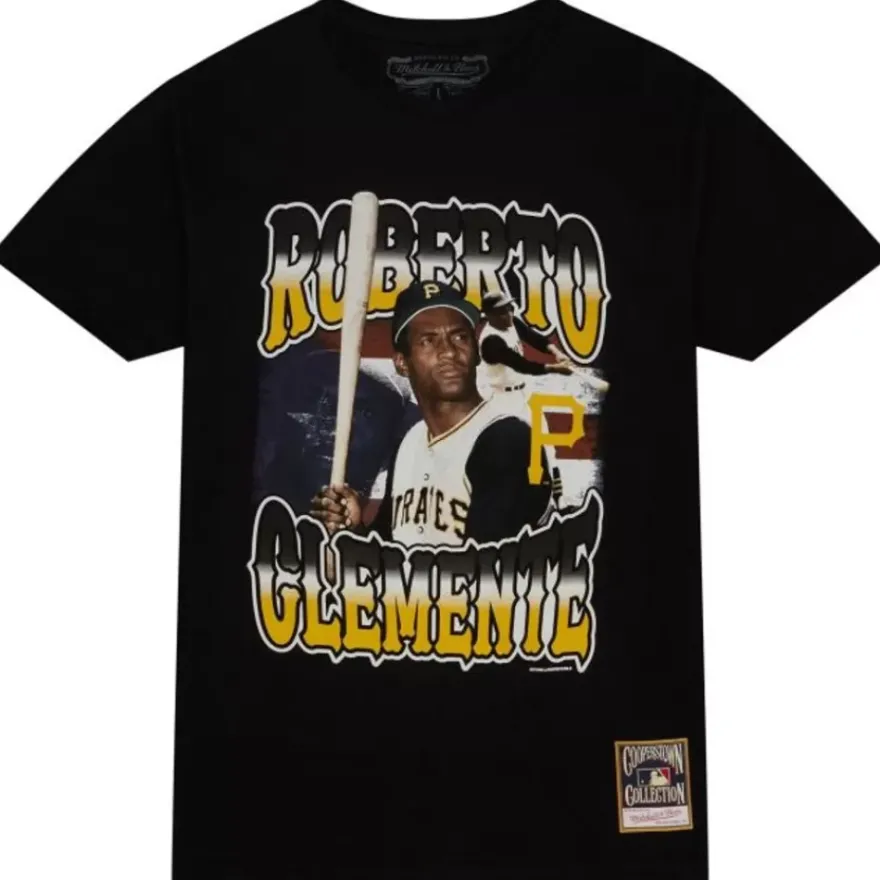 Mitchell & Ness T-Shirts & Tops-Heritage Tee Pittsburgh Pirates Roberto Clemente