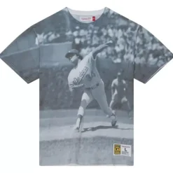 Mitchell & Ness T-Shirts & Tops-Highlight Sublimated Player Tee Los Angeles Dodgers Fernando Valenzuela