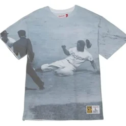 Mitchell & Ness T-Shirts & Tops-Highlight Sublimated Player Tee Brooklyn Dodgers Jackie Robinson