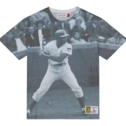 Mitchell & Ness T-Shirts & Tops-Highlight Sublimated Player Tee Chicago Cubs Ernie Banks