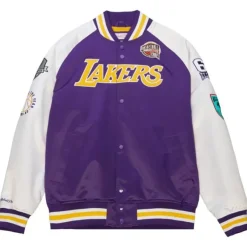 Mitchell & Ness Jackets & Outerwear-Hof N&N Satin Jacket Los Angeles Lakers Pau Gasol
