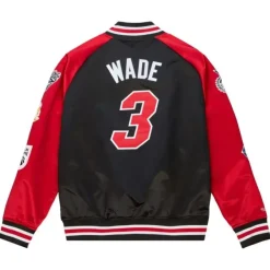 Mitchell & Ness Jackets & Outerwear-Hof N&N Satin Jacket Miami Heat Dwyane Wade