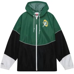 Mitchell & Ness Jackets & Outerwear-Home Team Lightweight Windbreaker Green Bay Packers