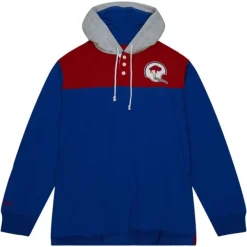 Mitchell & Ness T-Shirts & Tops-Hooded Rugby Polo Buffalo Bills