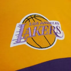 Mitchell & Ness T-Shirts & Tops-Hooded Rugby Polo Los Angeles Lakers