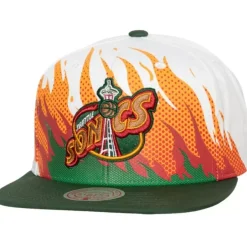 Mitchell & Ness Snapback-Hot Fire Snapback Hwc Seattle Supersonics