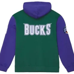 Mitchell & Ness Hoodies & Sweatshirts-Hwc Night Fleece Hoody Milwaukee Bucks