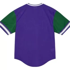 Mitchell & Ness T-Shirts & Tops-Hwc Night Mesh V-Neck Milwaukee Bucks