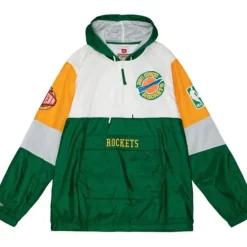 Mitchell & Ness Jackets & Outerwear-Hwc Night Surprise Win Windbreaker San Diego Rockets