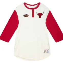 Mitchell & Ness T-Shirts & Tops-Icon Henley Chicago Bulls