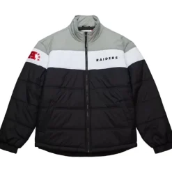 Mitchell & Ness Jackets & Outerwear-In The Clutch Puffer Jacket Vintage Logo Oakland Raiders