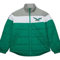Mitchell & Ness Jackets & Outerwear-In The Clutch Puffer Jacket Vintage Logo Philadelphia Eagles