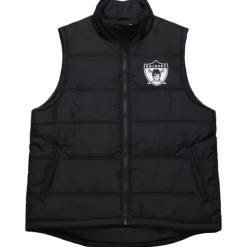 Mitchell & Ness Jackets & Outerwear-In The Clutch Puffer Vest Vintage Logo Oakland Raiders
