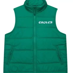 Mitchell & Ness Jackets & Outerwear-In The Clutch Puffer Vest Vintage Logo Philadelphia Eagles