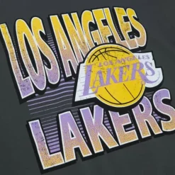 Mitchell & Ness T-Shirts & Tops-Incline Stacked Tee Los Angeles Lakers