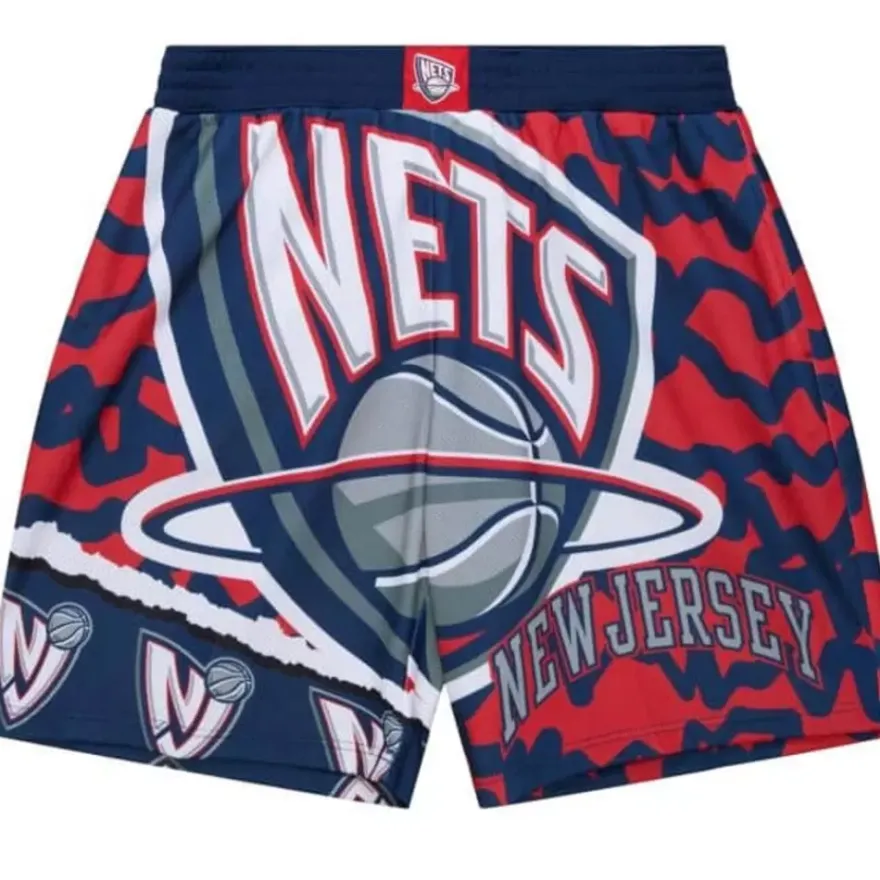 Mitchell & Ness Shorts-Jumbotron 2.0 Sublimated Shorts New Jersey Nets