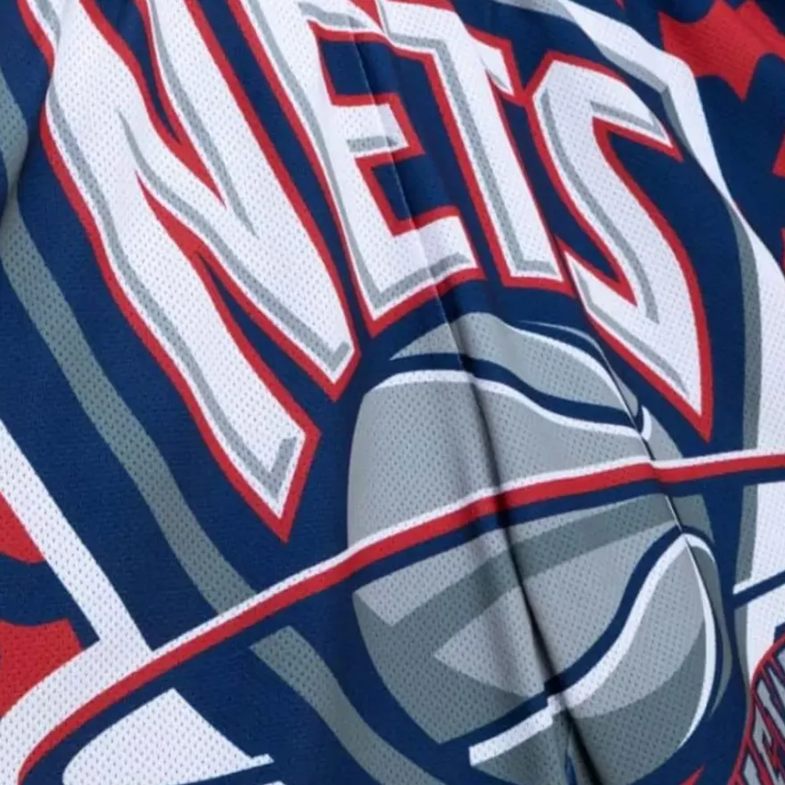 Mitchell & Ness Shorts-Jumbotron 2.0 Sublimated Shorts New Jersey Nets