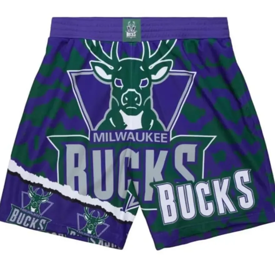 Mitchell & Ness Shorts-Jumbotron 2.0 Sublimated Shorts Milwaukee Bucks