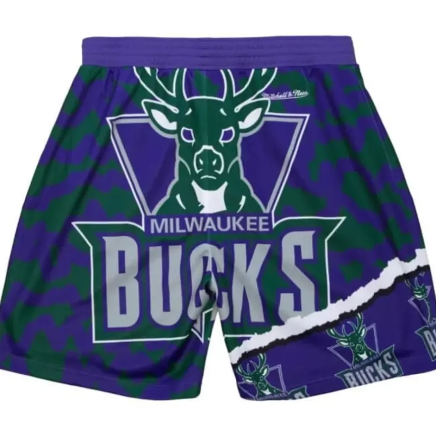 Mitchell & Ness Shorts-Jumbotron 2.0 Sublimated Shorts Milwaukee Bucks