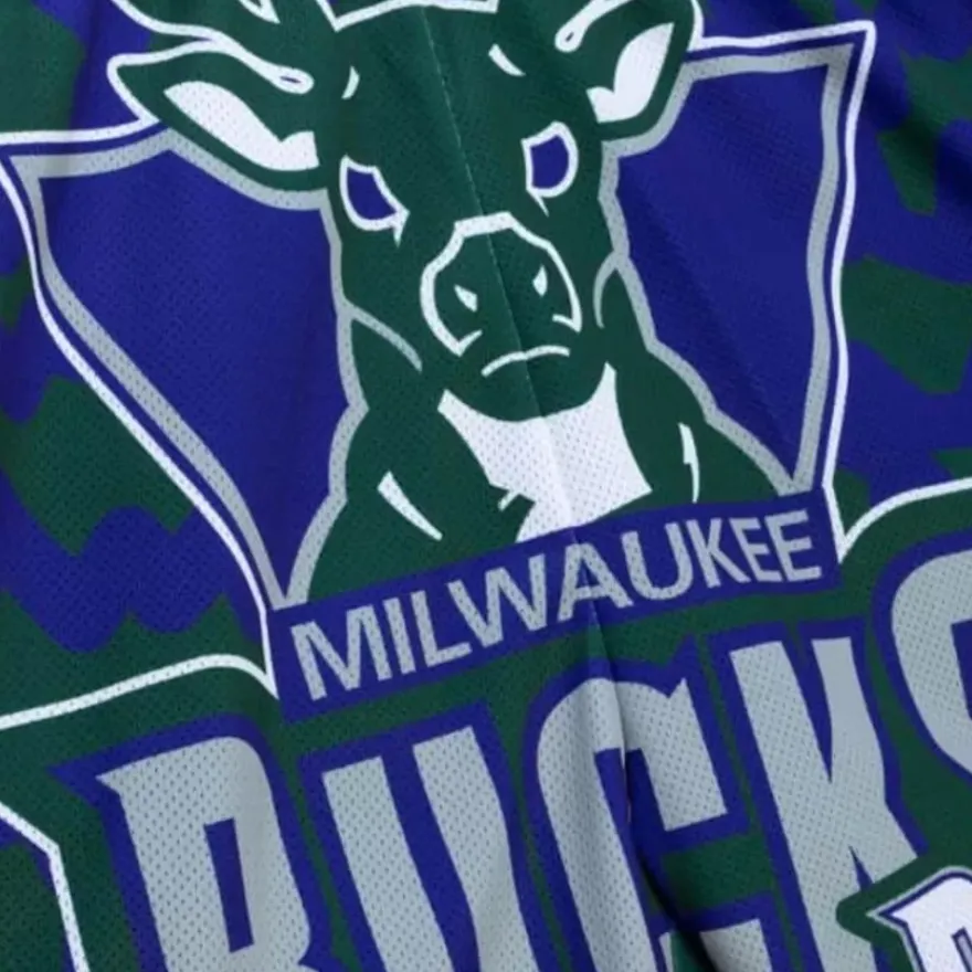 Mitchell & Ness Shorts-Jumbotron 2.0 Sublimated Shorts Milwaukee Bucks