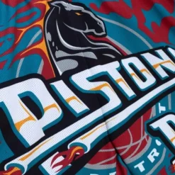 Mitchell & Ness Shorts-Jumbotron 2.0 Sublimated Shorts Detroit Pistons