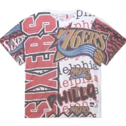 Mitchell & Ness T-Shirts & Tops-Jumbotron 2.0 Sublimated Ss Tee Philadelphia 76Ers