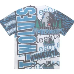 Mitchell & Ness T-Shirts & Tops-Jumbotron 2.0 Sublimated Ss Tee Minnesota Timberwolves