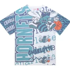 Mitchell & Ness T-Shirts & Tops-Jumbotron 2.0 Sublimated Ss Tee Charlotte Hornets