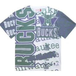 Mitchell & Ness T-Shirts & Tops-Jumbotron 2.0 Sublimated Ss Tee Milwaukee Bucks