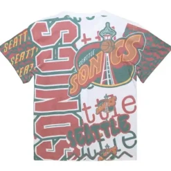 Mitchell & Ness T-Shirts & Tops-Jumbotron 2.0 Sublimated Ss Tee Seattle Supersonics
