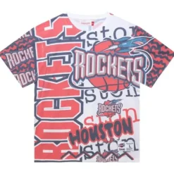 Mitchell & Ness T-Shirts & Tops-Jumbotron 2.0 Sublimated Ss Tee Houston Rockets