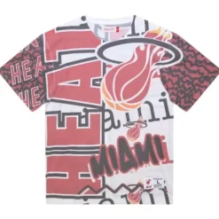 Mitchell & Ness T-Shirts & Tops-Jumbotron 2.0 Sublimated Ss Tee Miami Heat