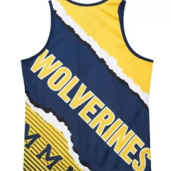 Mitchell & Ness T-Shirts & Tops-Jumbotron 2.0 Sublimated Tank University Of Michigan
