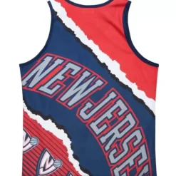 Mitchell & Ness T-Shirts & Tops-Jumbotron 2.0 Sublimated Tank New Jersey Nets