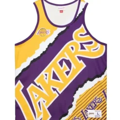 Mitchell & Ness T-Shirts & Tops-Jumbotron 2.0 Sublimated Tank Los Angeles Lakers