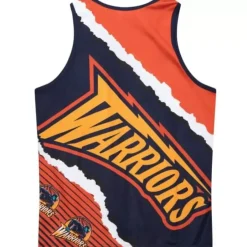 Mitchell & Ness T-Shirts & Tops-Jumbotron 2.0 Sublimated Tank Golden State Warriors