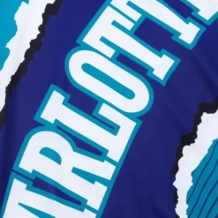 Mitchell & Ness T-Shirts & Tops-Jumbotron 2.0 Sublimated Tank Charlotte Hornets