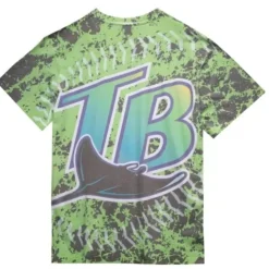 Mitchell & Ness T-Shirts & Tops-Jumbotron Sublimated Tee Tampa Bay Rays