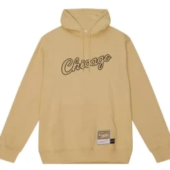 Mitchell & Ness Hoodies & Sweatshirts-Khaki Black Hoody Chicago Bulls