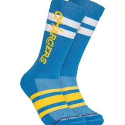 Mitchell & Ness Accessories-Lateral Crew Socks Los Angeles Chargers