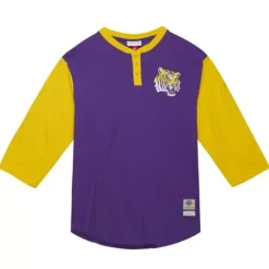 Mitchell & Ness T-Shirts & Tops-Legendary Slub Henley Louisiana State University