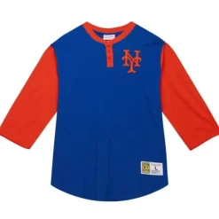 Mitchell & Ness T-Shirts & Tops-Legendary Slub Henley New York Mets