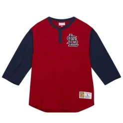 Mitchell & Ness T-Shirts & Tops-Legendary Slub Henley St. Louis Cardinals