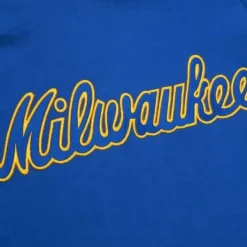 Mitchell & Ness T-Shirts & Tops-Legendary Slub Long Sleeve Hoodie Milwaukee Brewers