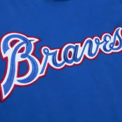 Mitchell & Ness T-Shirts & Tops-Legendary Slub Long Sleeve Hoodie Atlanta Braves