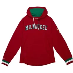 Mitchell & Ness T-Shirts & Tops-Legendary Slub Long Sleeve Hoodie Milwaukee Bucks