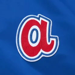 Mitchell & Ness Jackets & Outerwear-Lightweight Satin Bomber Vintage Logo Atlanta Braves