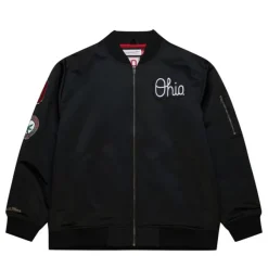 Mitchell & Ness Jackets & Outerwear-Lightweight Satin Bomber Current Logo Ohio State