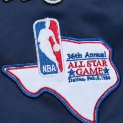 Mitchell & Ness Jackets & Outerwear-Lightweight Satin Bomber Vintage Logo Dallas Mavericks